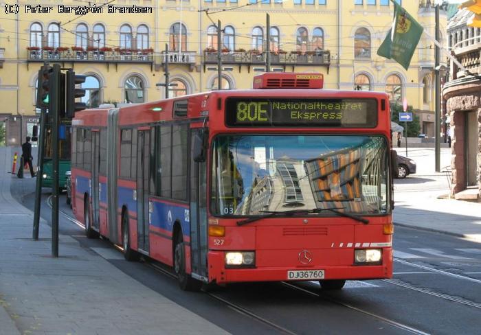 Norgesbuss 527, Stortingsgata - Linie 80E