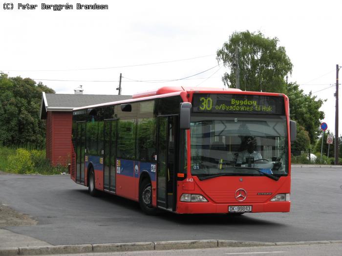 Unibuss 443, Nydalen - Linie 30