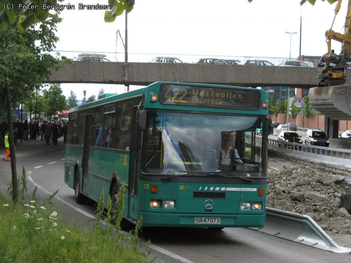 Norgesbuss 73, Helsfyr - Rute 422