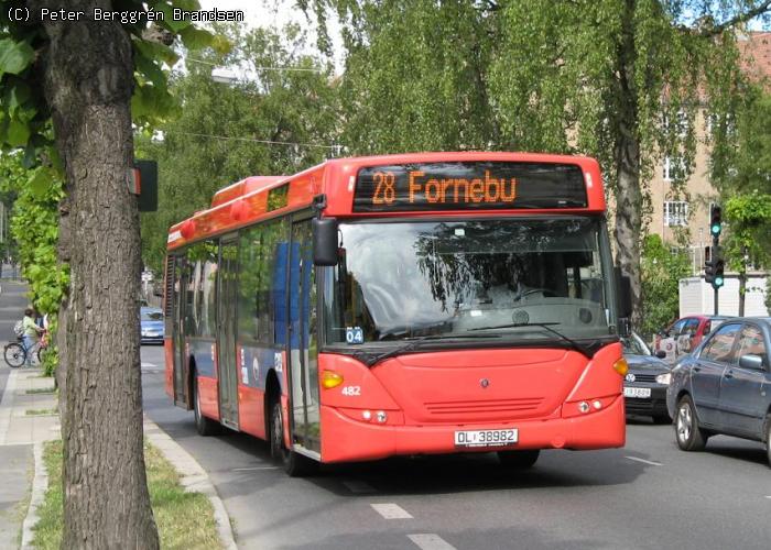 Norgesbuss 482, Kirkeveien - Linie 28
