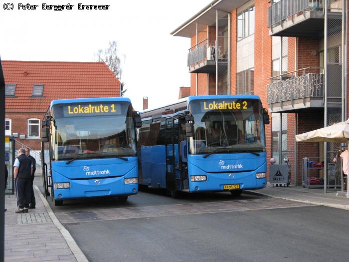 Syddjurs Busser XK95667 & XK95774, Rønde Busterminal - Rute 1 & 2