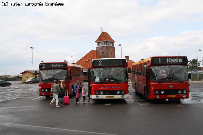 Gudhjem Bus "Kjælingen", Allinge Turistfart 2 & Østbornholms Lokaltrafik "Jane", Rønne Havn Rute 3, 2 & 1