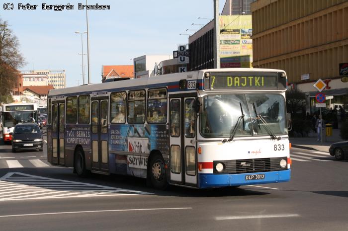 MPK Olsztyn 833, Olsztyn - Linie 7