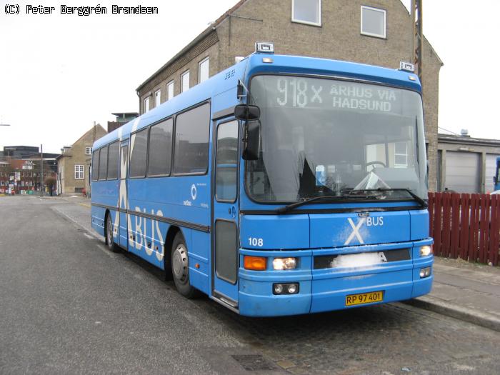 Netbus 108, Århus Rutebilstation - Rute 918X